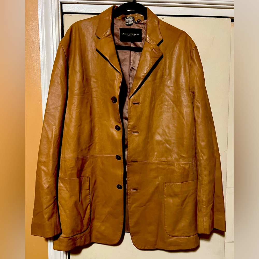 Men’s “Donna Karan Signature” Leather Blazer sz Medium
